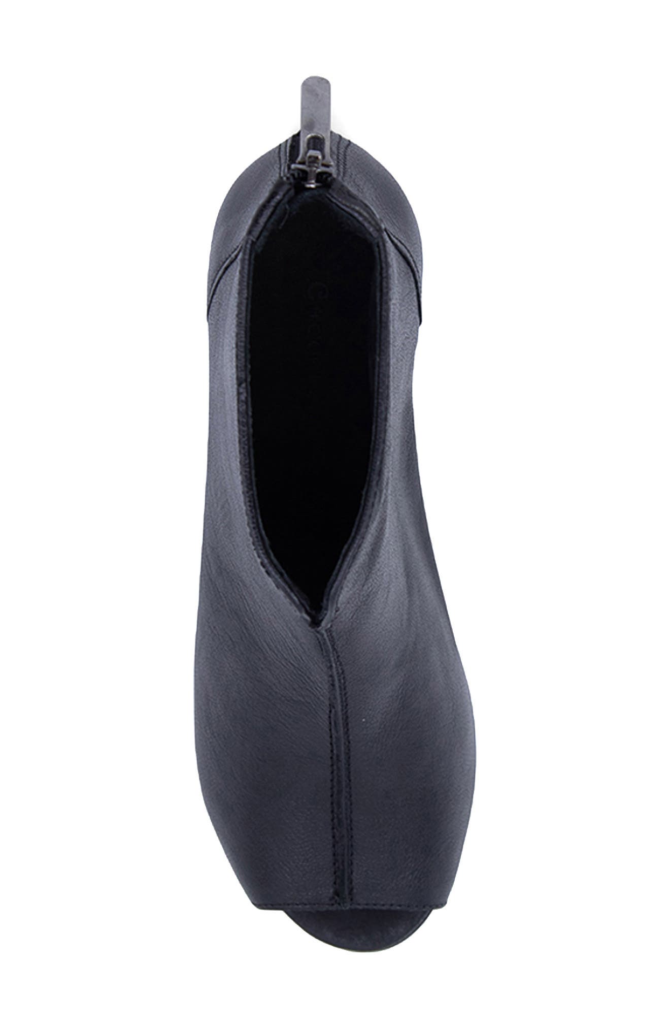 Chocolat Blu Gion Peep Toe Platform Bootie, Alternate, color, Black Leather