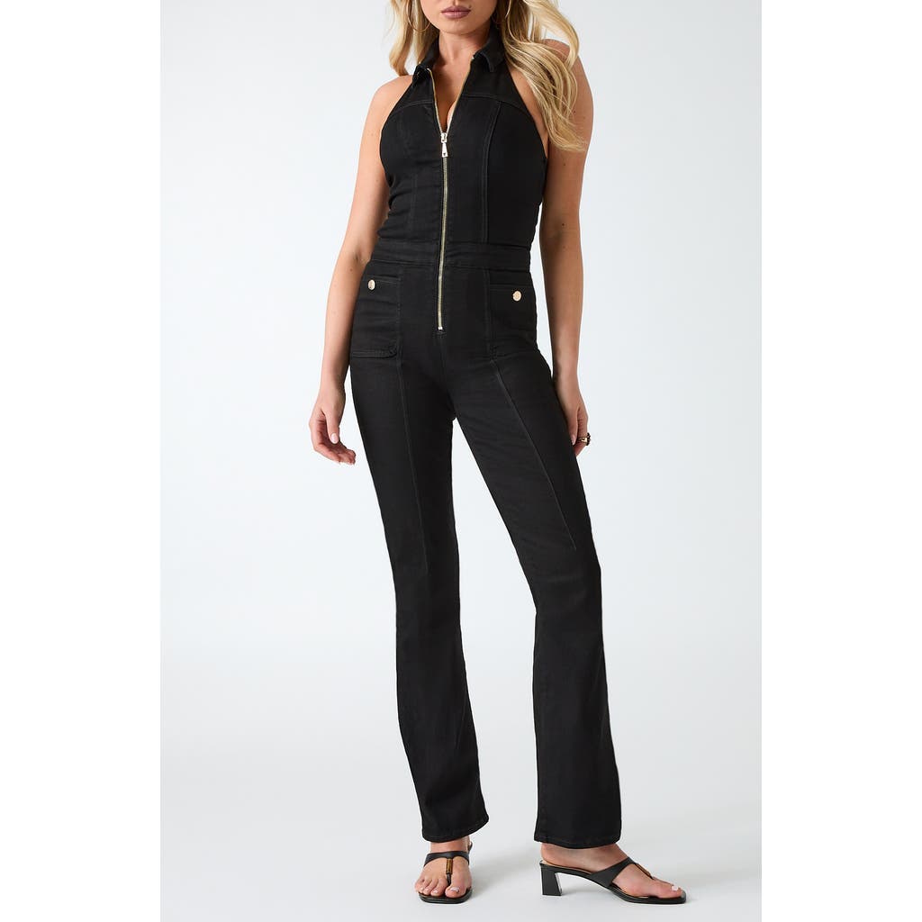 Guess Mia Denim Halter Jumpsuit