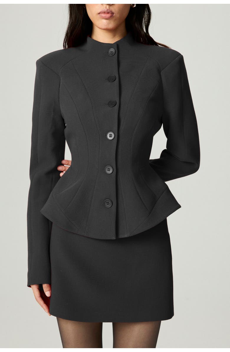 Nocturne Stand Collar Sculpted Jacket, Main, color, 