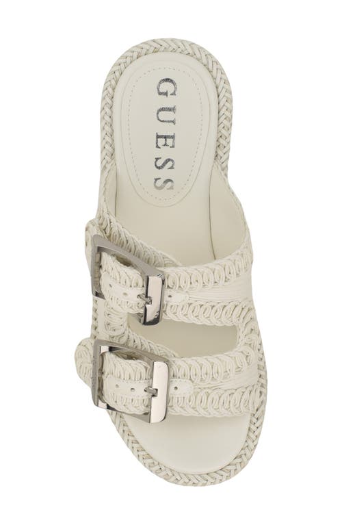 Guess Binks 2 Platform Sandal In Ivory