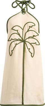 FARM Rio Coconut Contrast Piping Halter Minidress