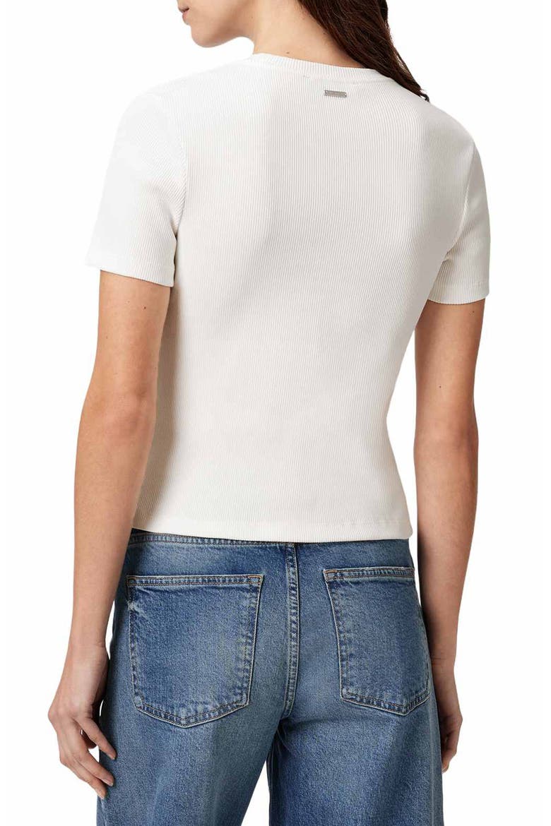 Elena Rib Knit Tee, Alternate, color, CHALK WHITE