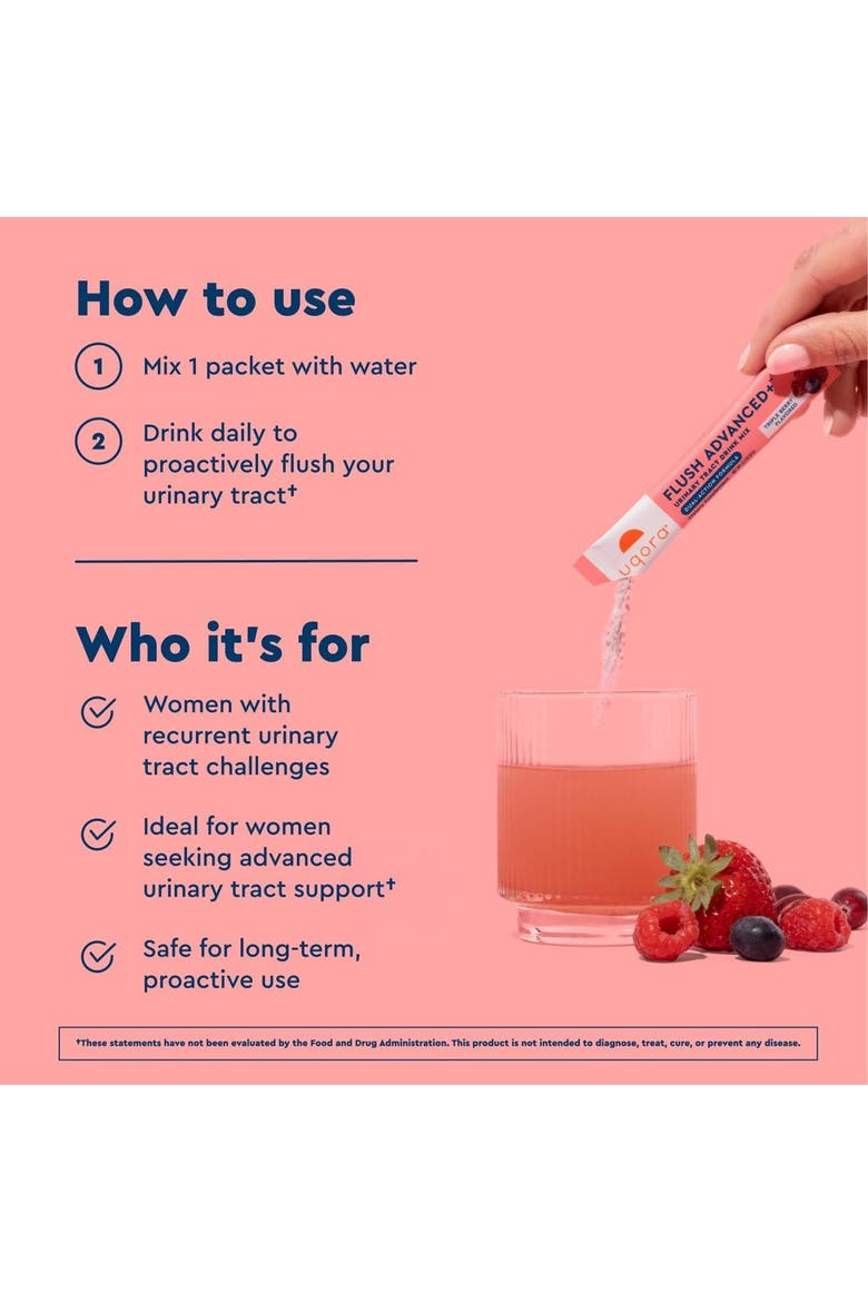 Flush Urinary Tract Supplement with Cranberry, D-Mannose, Vitamin C, Vitamin B6 and Potassium, Alternate, color, None