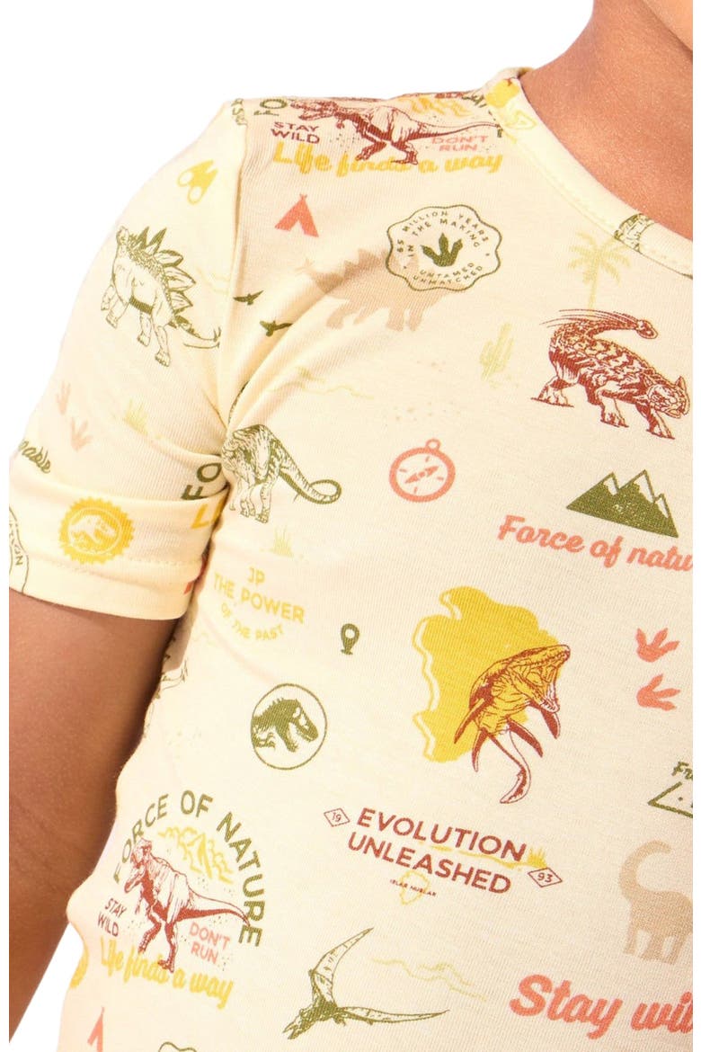 Jurassic Park Origins Kids 2-Piece Short Sleeve & Shorts Pajama Set, Alternate, color, Jurassic Park: Origins
