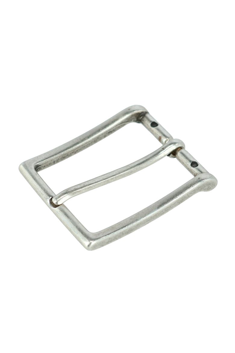 35mm Classic Solid Brass Single Pronged Harness Belt Buckle, Alternate, color, Silver