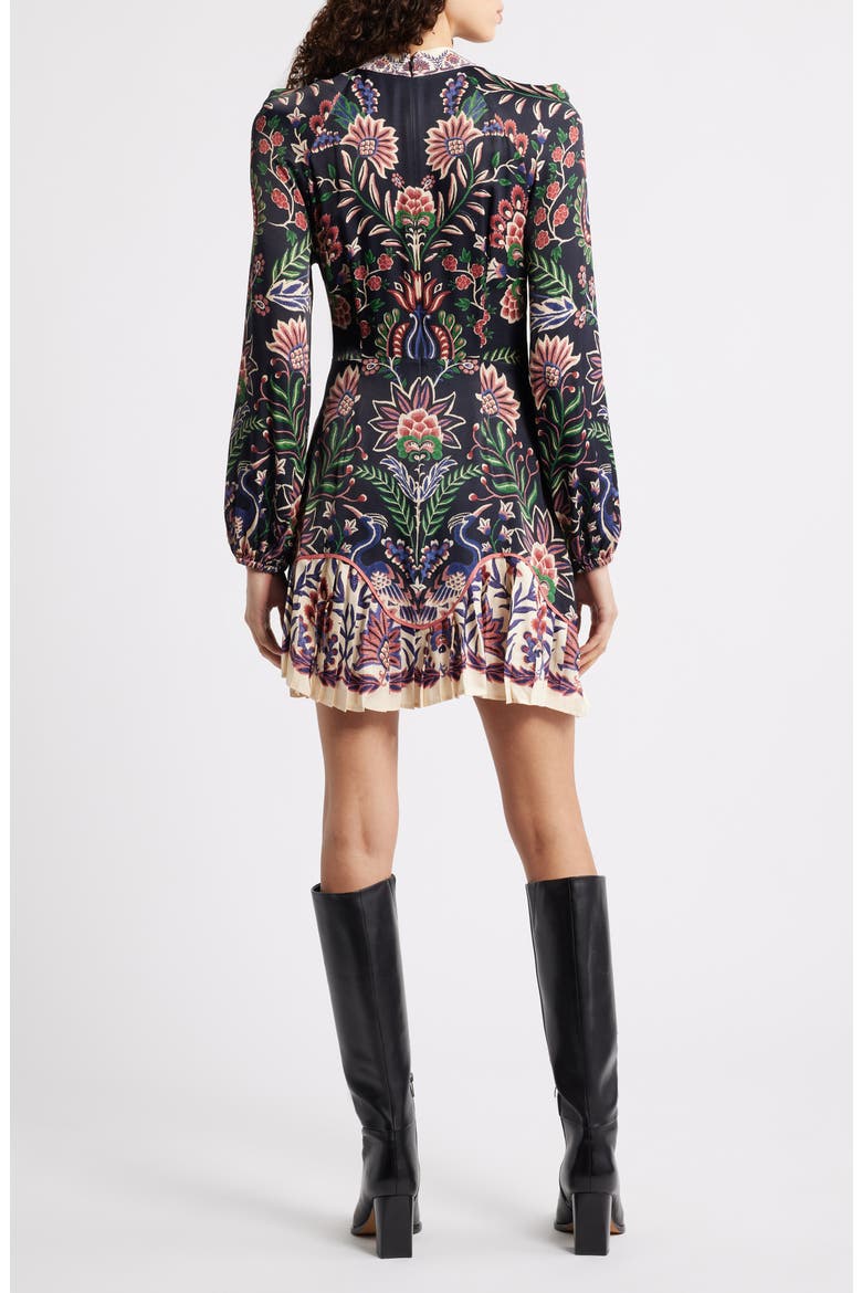 Marvelous Garden Minidress, Alternate, color, BLACK