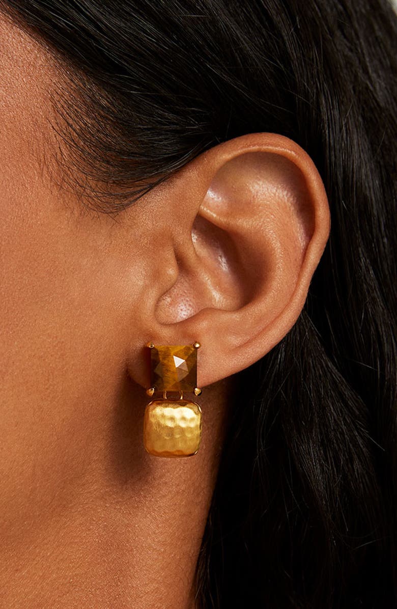 Dean Davidson Nomad Drop Earrings, Alternate, color, Gold/ Tigers Eye