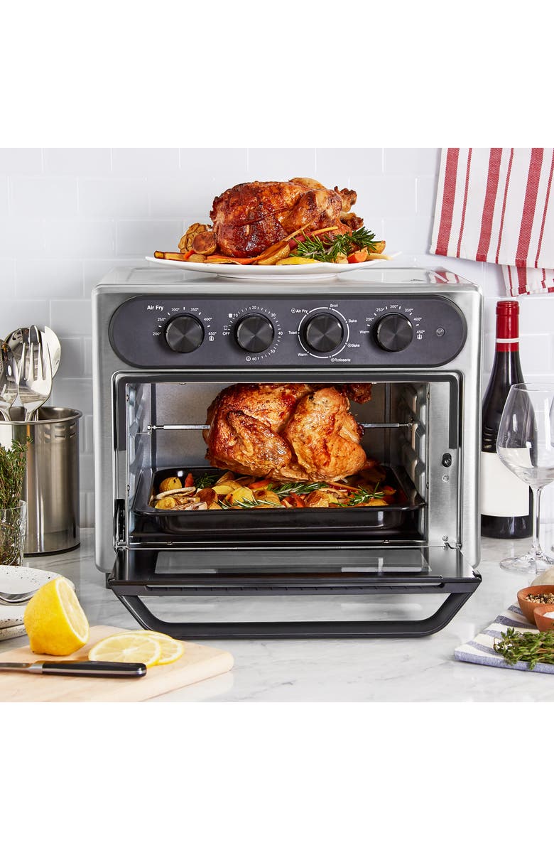 Dash Chef Series Air Fryer Oven with Rotisserie, Alternate, color, Stainless Steel