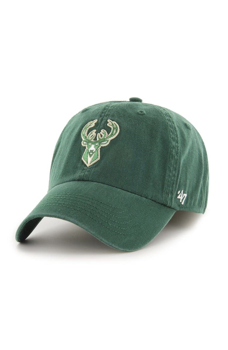 '47 Men's '47 Hunter Green Milwaukee Bucks Classic Franchise Fitted Hat, Main, color, Hunter Green