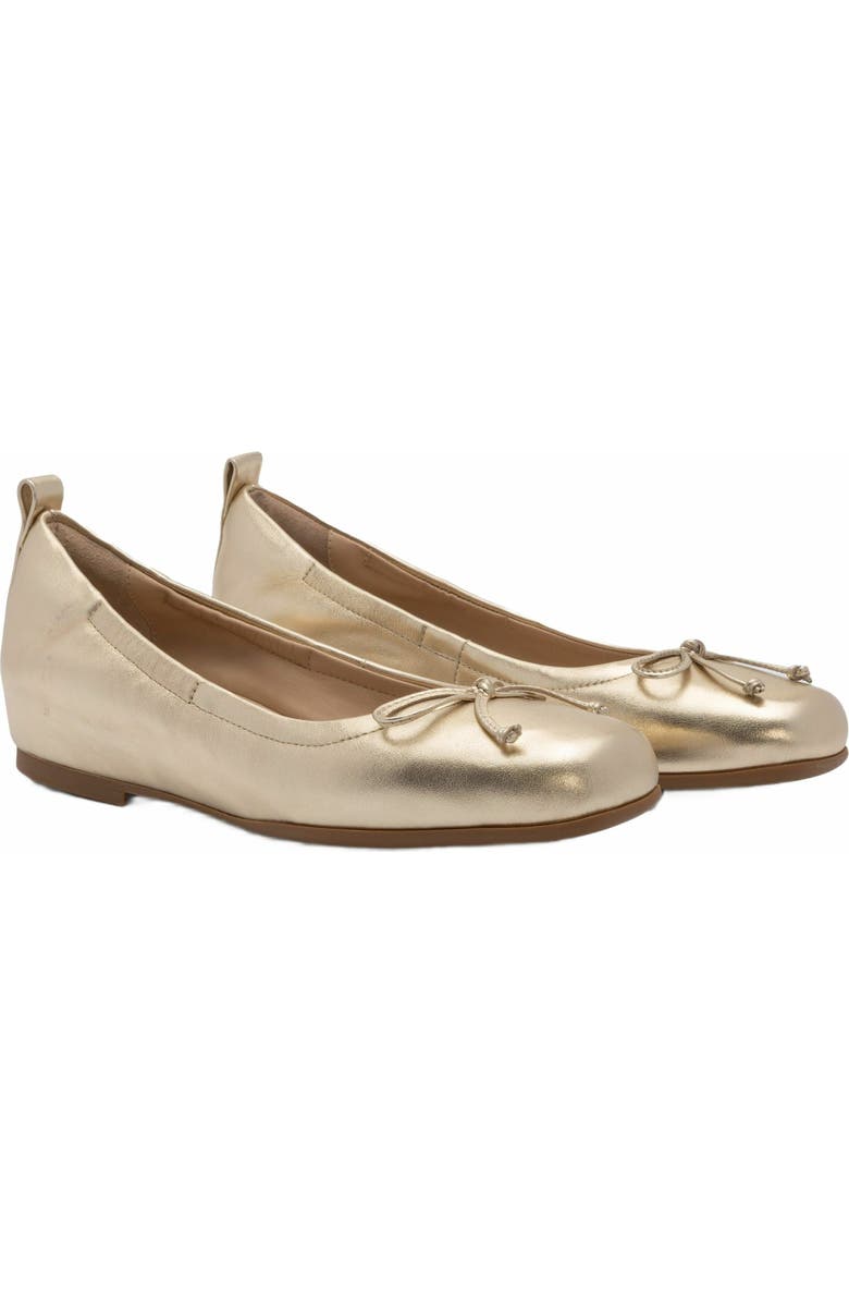 ABEO Cadence Bow Ballet Flat, Alternate, color, Light Gold - Regular