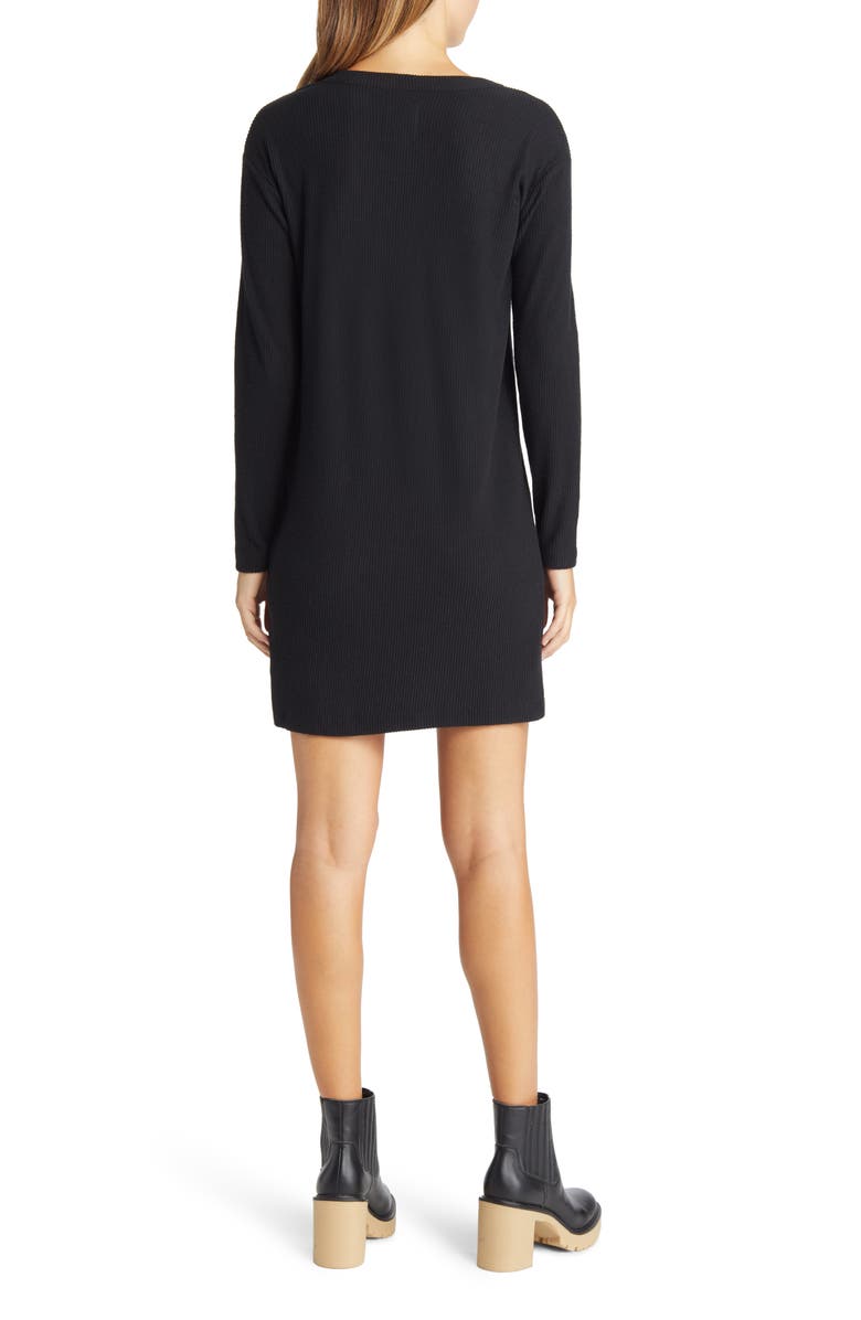 Chaser Long Sleeve Cardigan Sweater Minidress, Alternate, color,