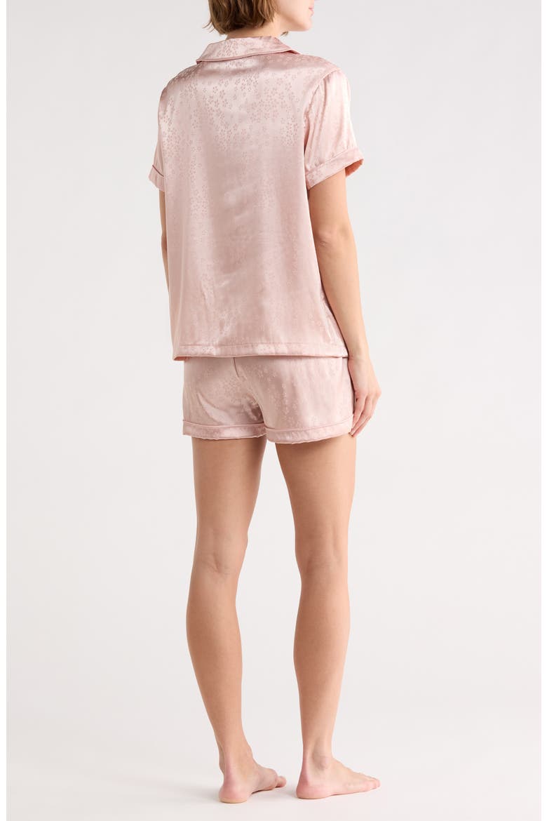 Dixie Floral Satin Shorts Pajamas, Alternate, color, PLUM BLOSSOM-MAUV