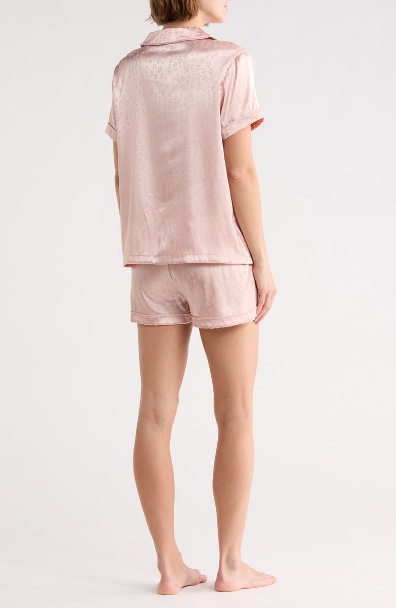 Tart Dixie Floral Satin Shorts Pajamas, Alternate, color, Plum Blossom-Mauv