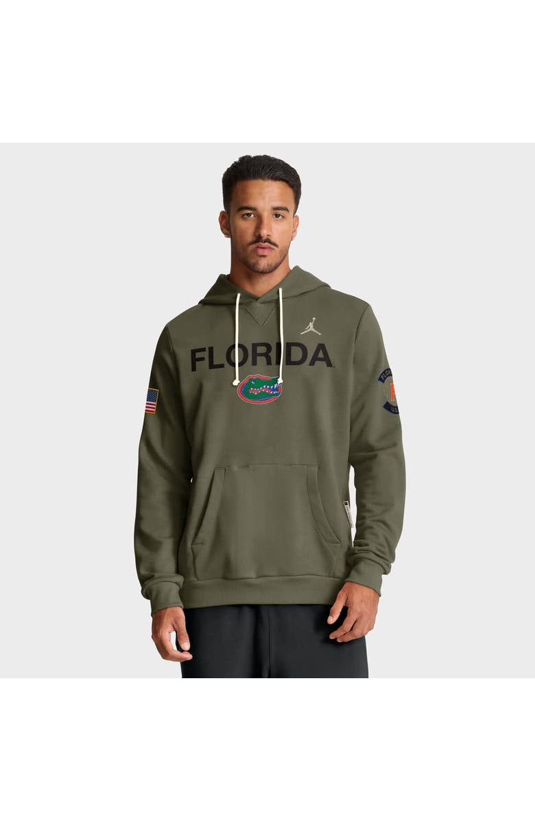Jordan Brand Men's Jordan Brand Olive Florida Gators 2025 Military Appreciation Standard Issue Dri-FIT Hoodie, Main, color, Olive