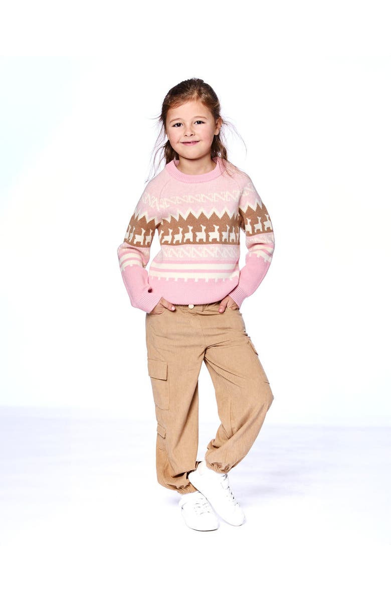 Deux par Deux Llama Jacquard Sweater, Alternate, color, Dusty Pink