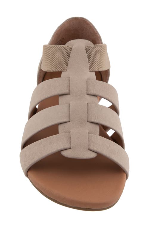 Gentle Souls By Kenneth Cole Lennon Strappy Sandal In Mushroom Nubuck