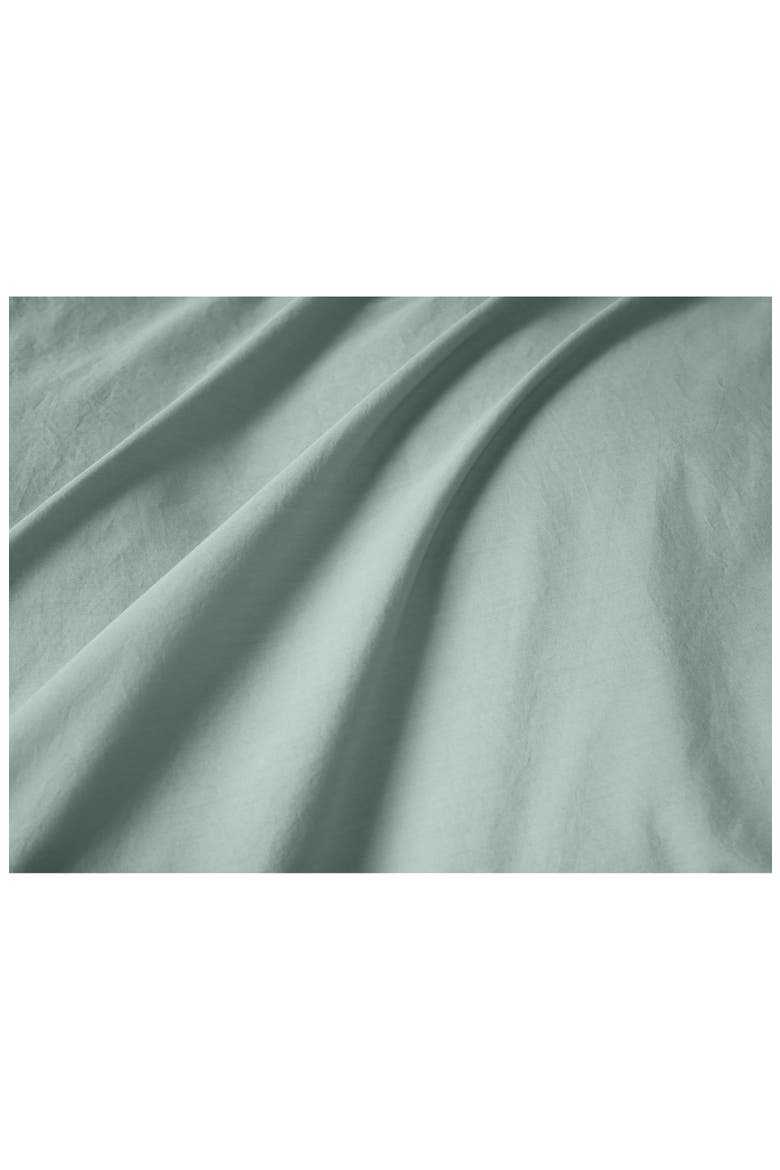 Refined Organic Cotton Percale Fitted Sheet, Alternate, color, SEAFOAM