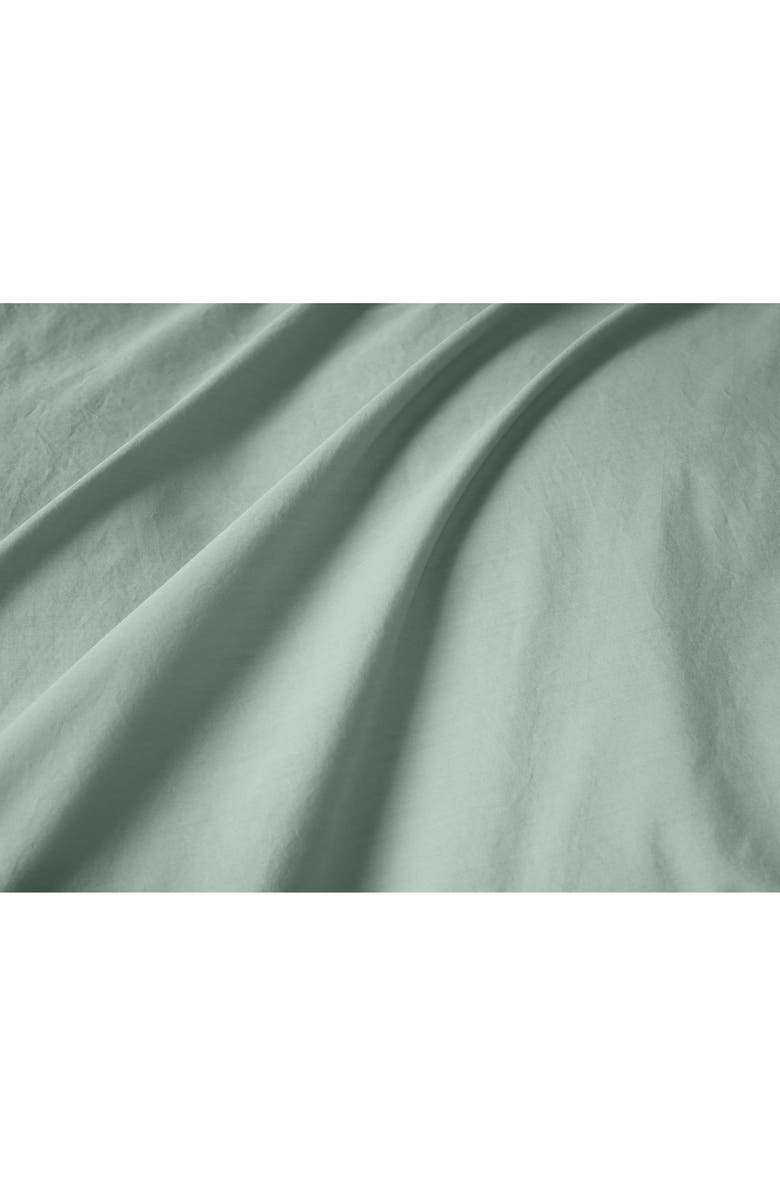 Coyuchi Refined Organic Cotton Percale Fitted Sheet, Alternate, color, Seafoam