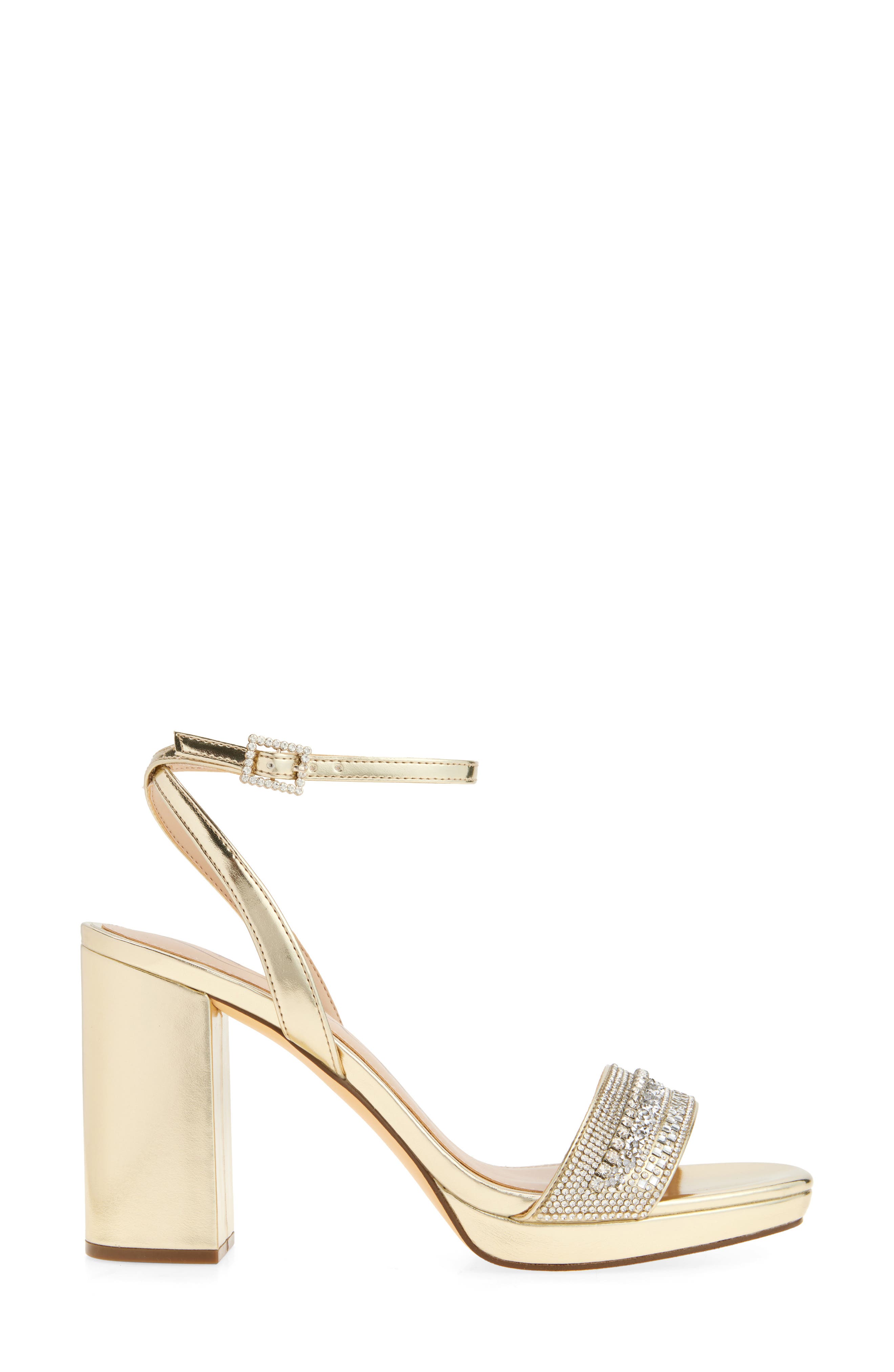 Sofina Ankle Strap Platform Sandal, Alternate, color, PLATINO