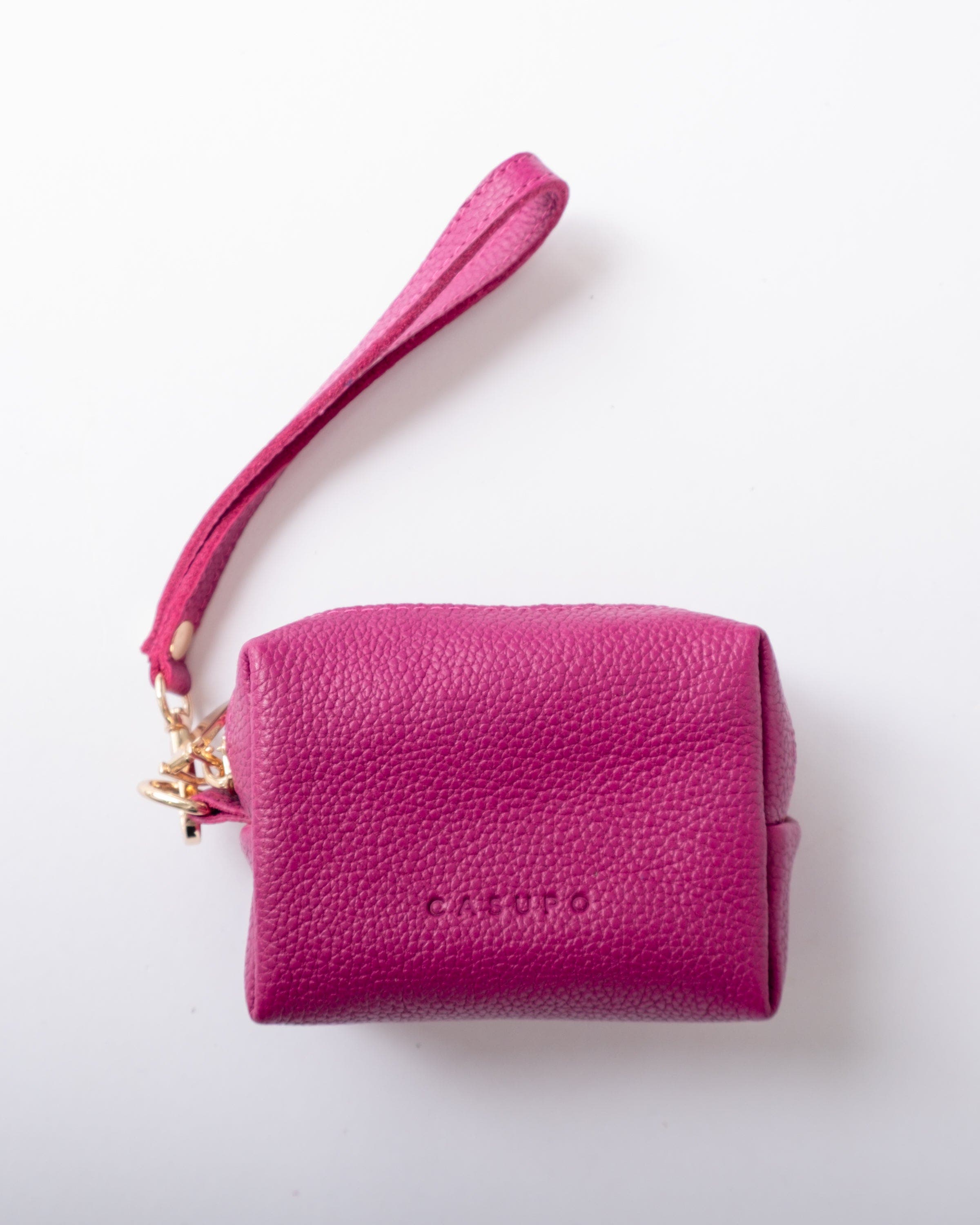 Mini Zipper Bag with Wristlet, Alternate, color, Fuchsia