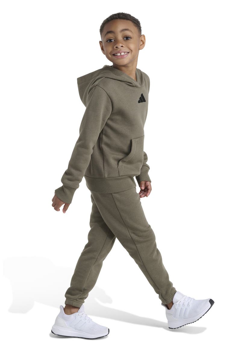 Kids' Fleece Hoodie & Sweatpants Set, Alternate, color, OLIVE