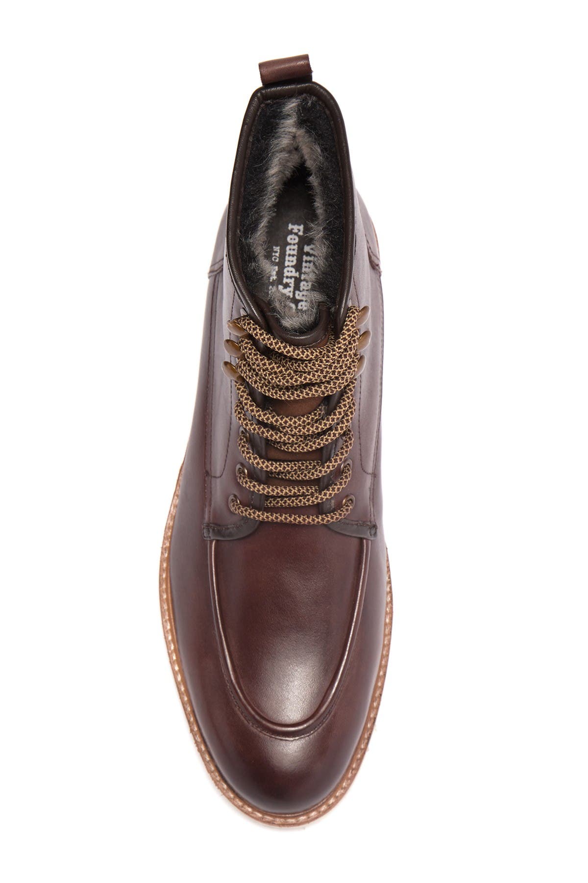 Jimara Leather Faux Fur Lined Boot, Alternate, color, BROWN
