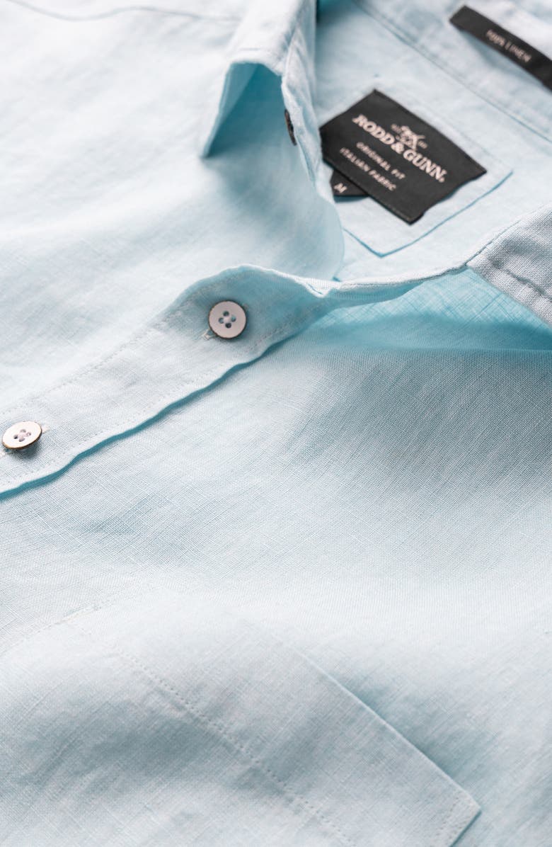 Rodd & Gunn Waiheke Original Fit Short Sleeve Linen Button-Up Shirt, Alternate, color, Capri