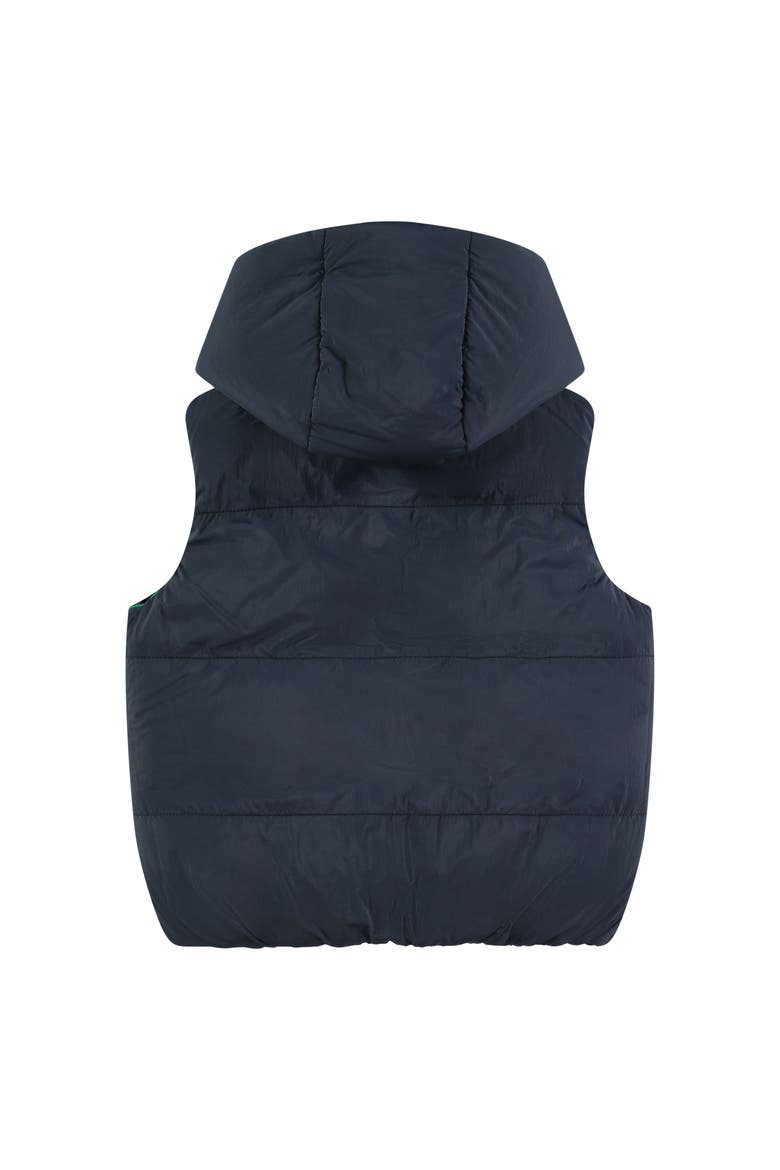 Reversible Puffer Hooded Vest, Alternate, color, Indigo