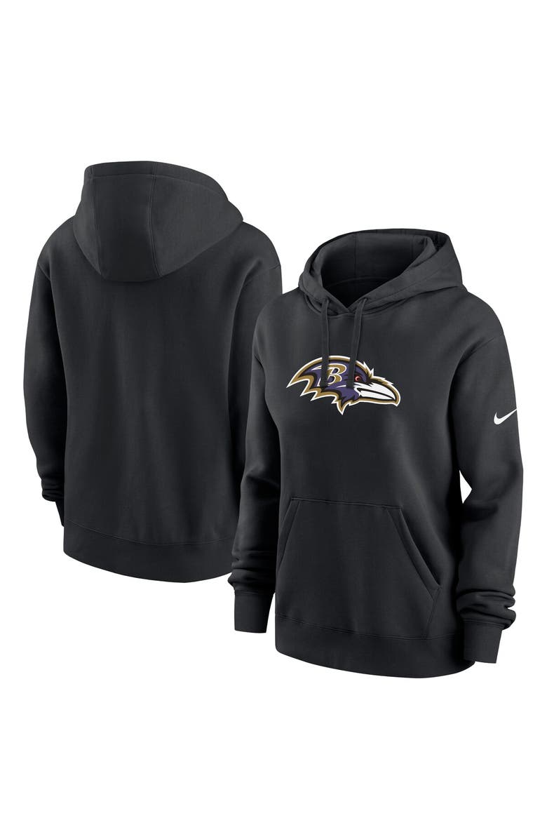 Nike Women's Nike Black Baltimore Ravens Club Fleece Pullover Hoodie, Alternate, color, Black