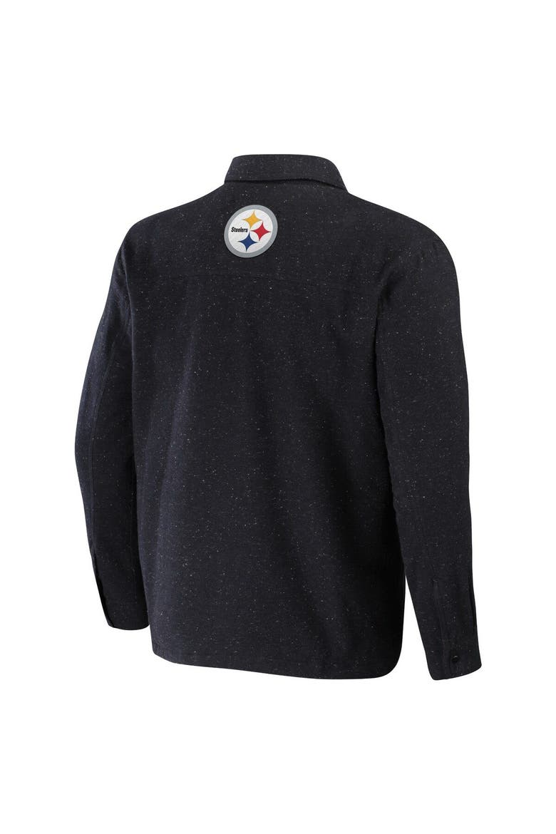 Men's NFL x Darius Rucker Collection by Fanatics Charcoal Pittsburgh Steelers Shacket Full-Snap Jacket, Alternate, color, Charcoal