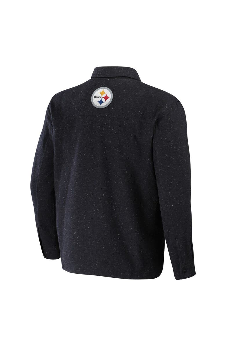 NFL X DARIUS RUCKER Men's NFL x Darius Rucker Collection by Fanatics Charcoal Pittsburgh Steelers Shacket Full-Snap Jacket, Alternate, color, Charcoal