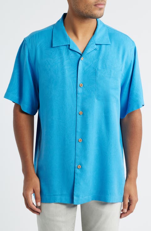 Tropic Isle Short Sleeve Button-Up Silk Camp Shirt