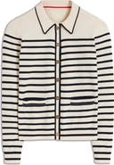 Boden Liz Stripe Collar Cardigan