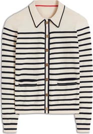 Boden Liz Stripe Collar Cardigan