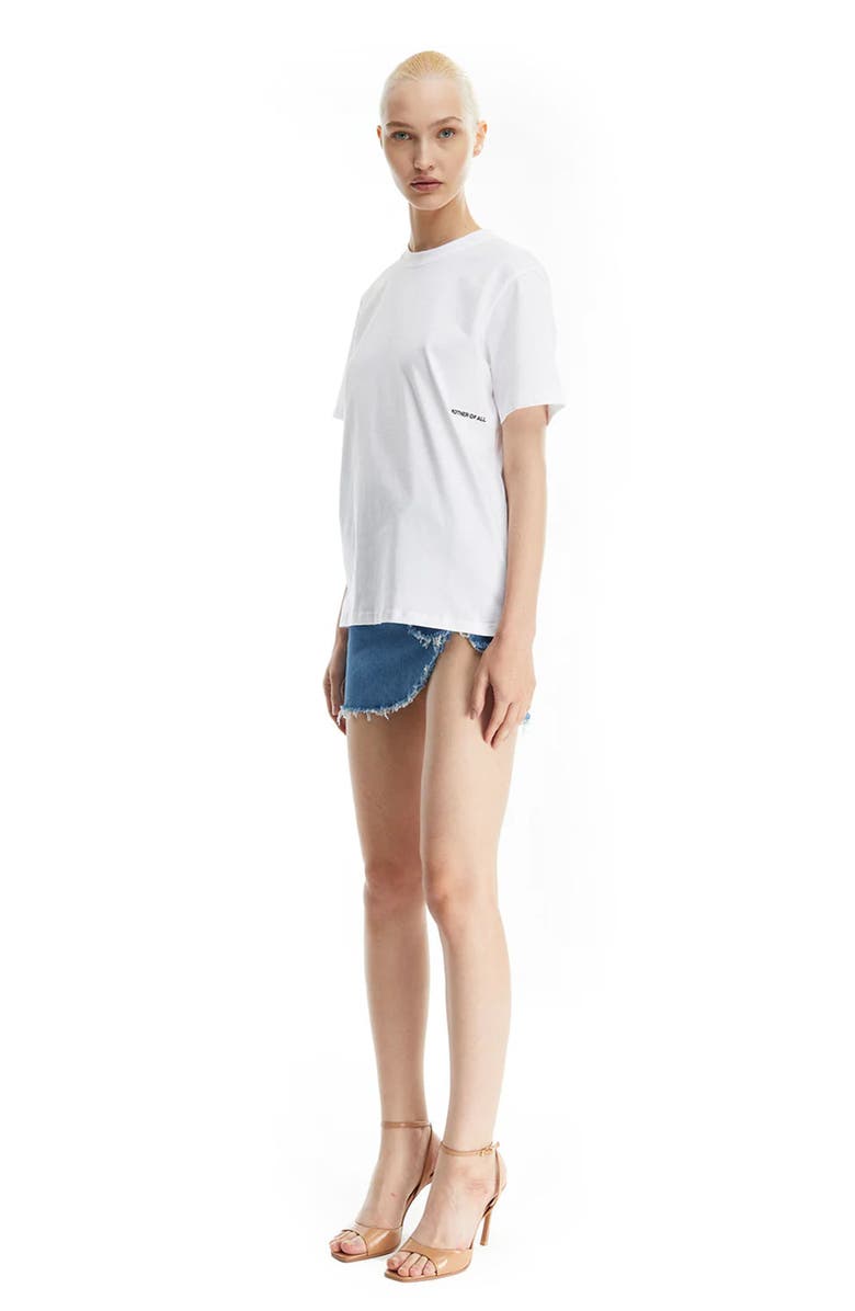 Mother of All Carla Flower Mini Skirt, Alternate, color, Light Denim