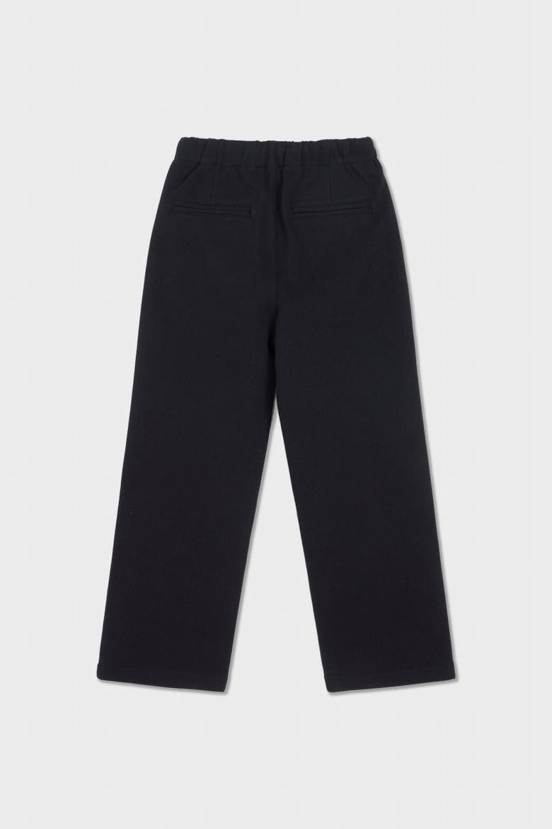 Organic Cotton Recycled Polyester Pleated Pant, Alternate, color, Black