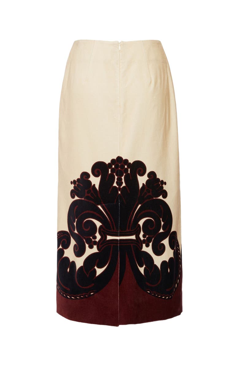 La DoubleJ Pencil Skirt Corsini Placée Cream, Alternate, color, 