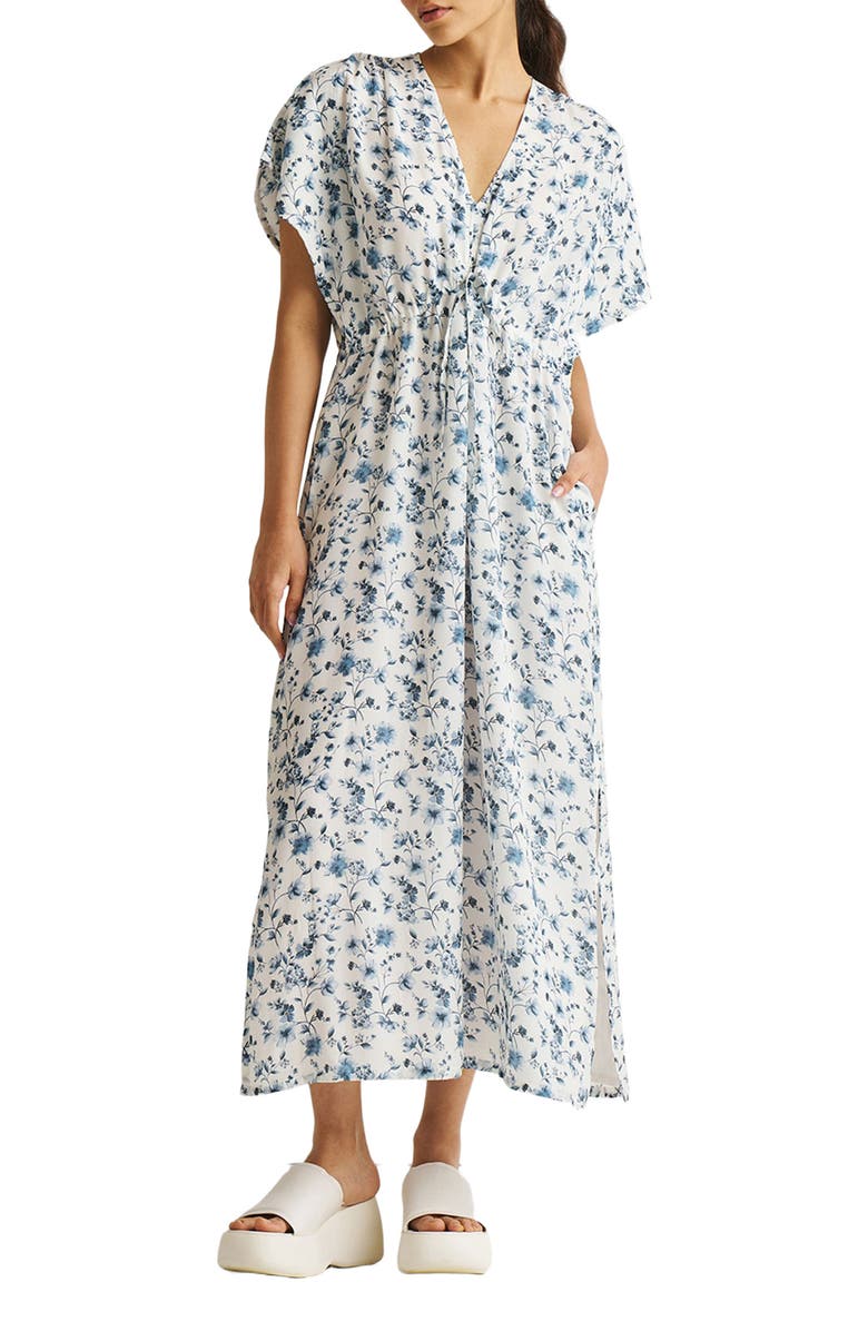 Reistor Gathered Maxi Dress, Alternate, color, Wisteria Whimsy