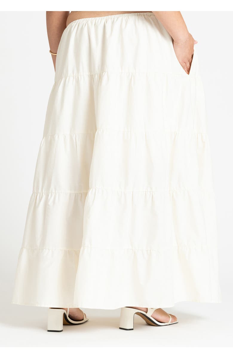 ELOQUII Tiered Maxi Skirt, Alternate, color, Starlight Blue