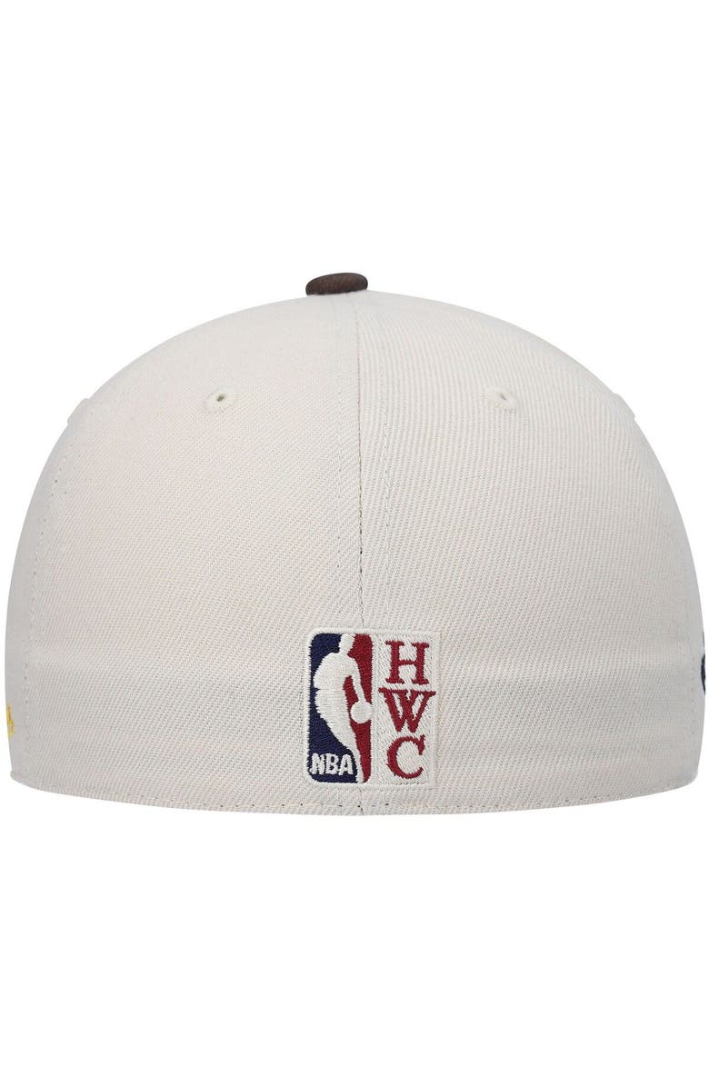 Mitchell & Ness Men's Mitchell & Ness Cream Los Angeles Lakers Hardwood Classics 2010 NBA Finals Patch Off White Camo Fitted Hat, Alternate, color, Cream