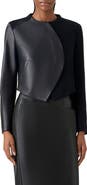 Akris Hynora Orbit Wool & Leather Jacket