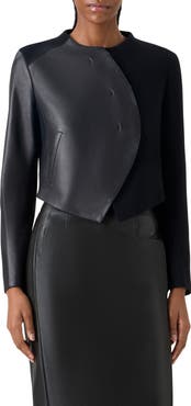 Akris Hynora Orbit Wool & Leather Jacket