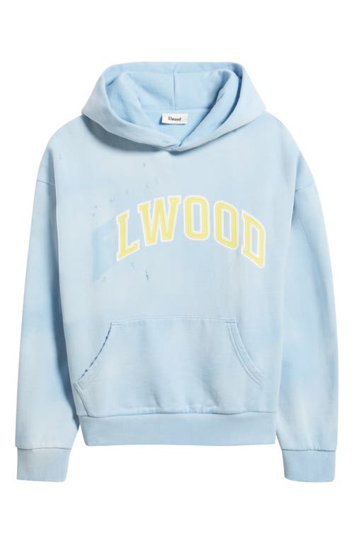 Elwood Fireside Distressed Logo Hoodie In Blue