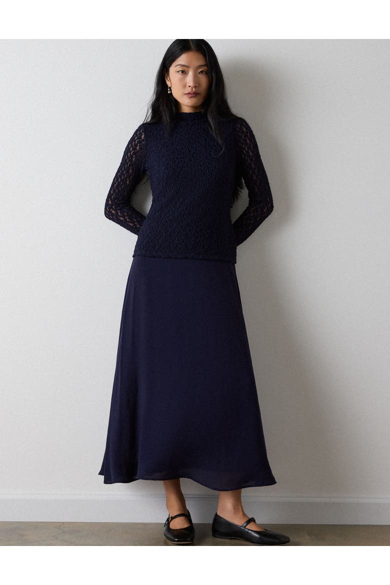 Drop Waist Midi Dress, Main, color, Navy