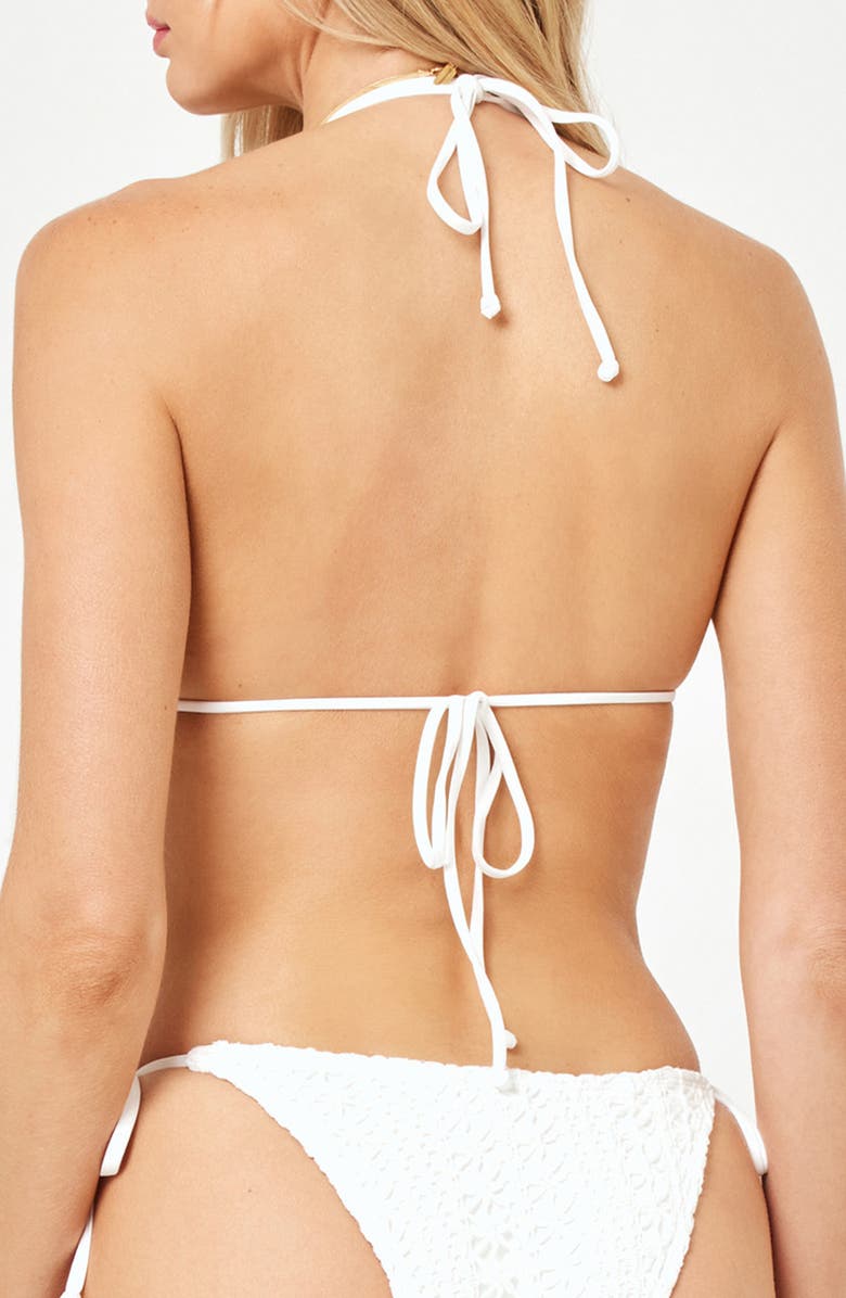 LSPACE Del Prado Triangle Bikini Top, Alternate, color, Off White