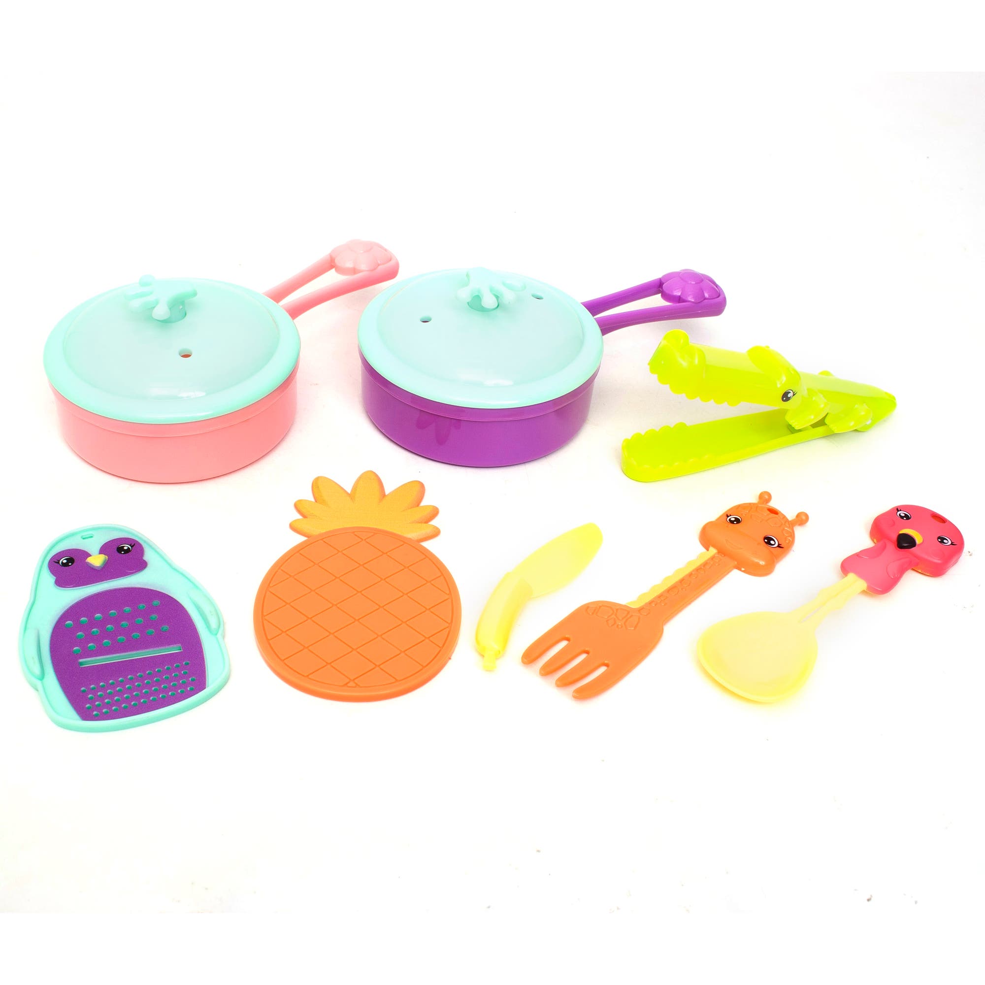 Zoo Troop Animal Themed Cooking Utensils Playset, 10 Pieces in Multicolored 