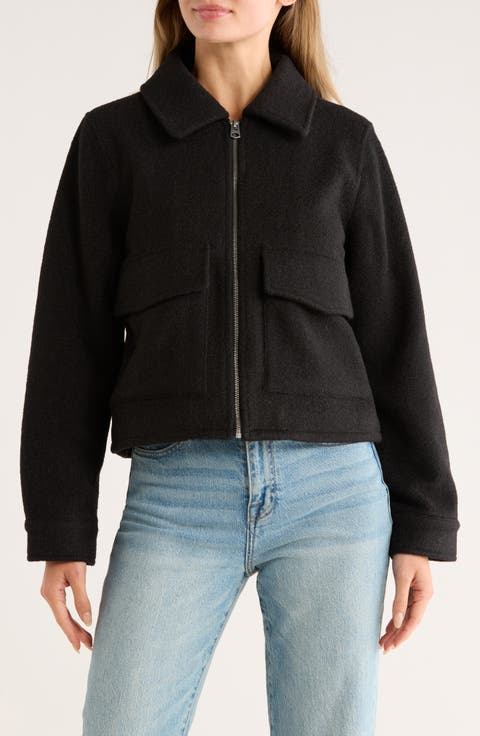 Missy Zip Up Crop Jacket