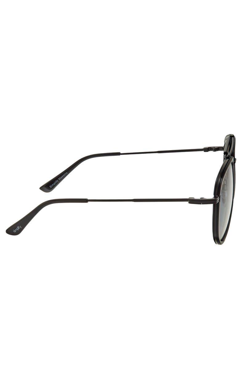 SIMPLIFY Maestro Polarized Sunglasses, Alternate, color, Black/Black