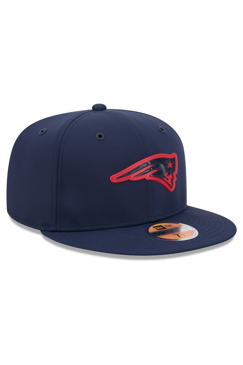 Men's New Era Navy New England Patriots 2026 Sideline 59FIFTY Fitted Hat, Alternate, color, Navy