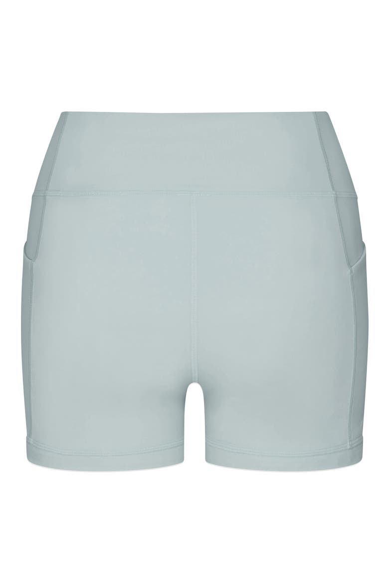Heather High Waist Pocket Bike Shorts, Alternate, color, PORCELAIN BLUE